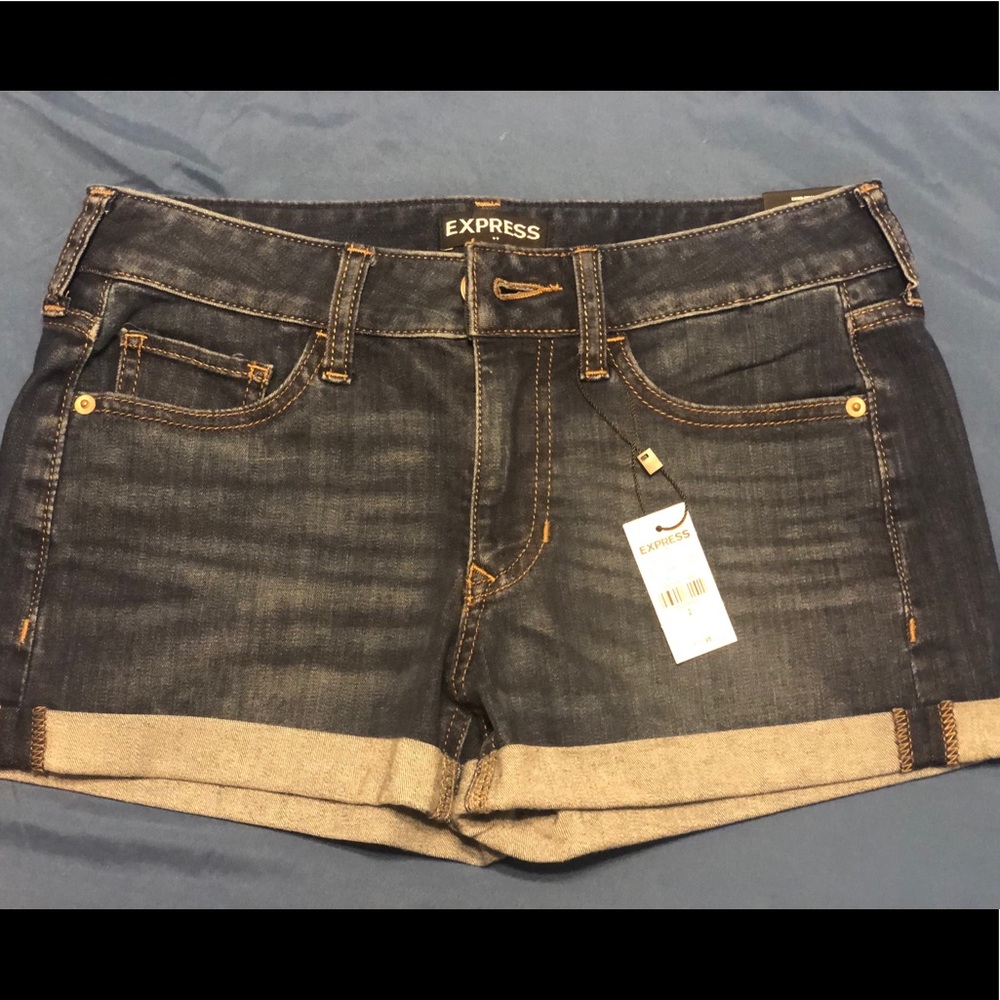 Women’s Express Denim Shortie Low Rise Shorts
